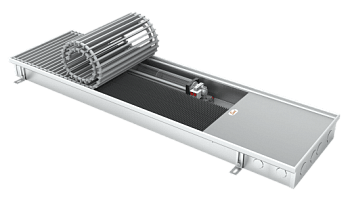 Конвектор EVA с вентилятором: глубина 125 мм, ширина 303 мм, длина 2000 мм
